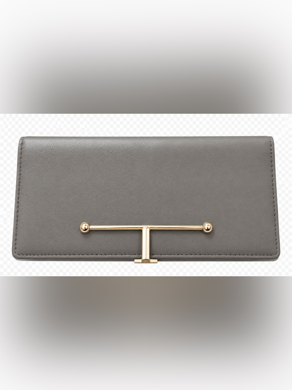 Strathberry Large Melville Street Wallet – Stone Grey Leather